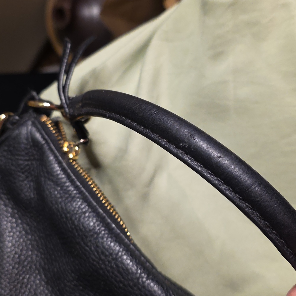 Kate Spade Black Pebbled Leather Slouch Hobo Satchel Shoulder Bag - Picture 4 of 7